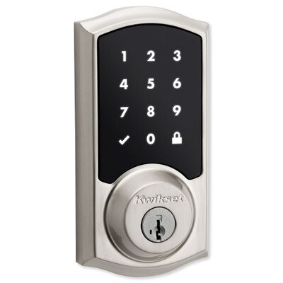 Kwikset SmartCode 916 Series Zigbee Touchscreen Deadbolt with Home Connect, Satin Nickel
